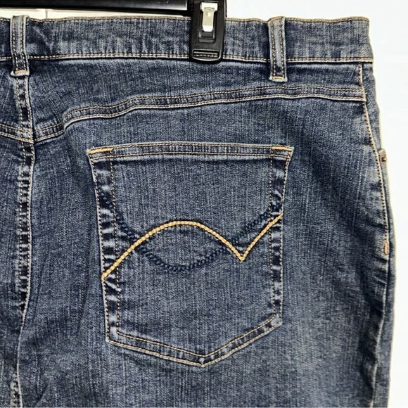 venezia x LB 22 Dark Blue Wash Five Pocket Stretch Denim Pencil Skirt - Picture 7 of 13